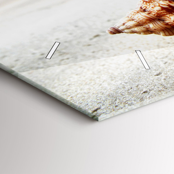 Horloge rectangulaire horizontale Un coquillage sur la plage