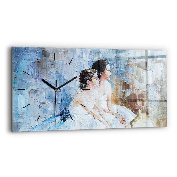 Horloge rectangulaire horizontale Jeunes ballerines