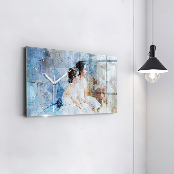 Horloge rectangulaire horizontale Jeunes ballerines
