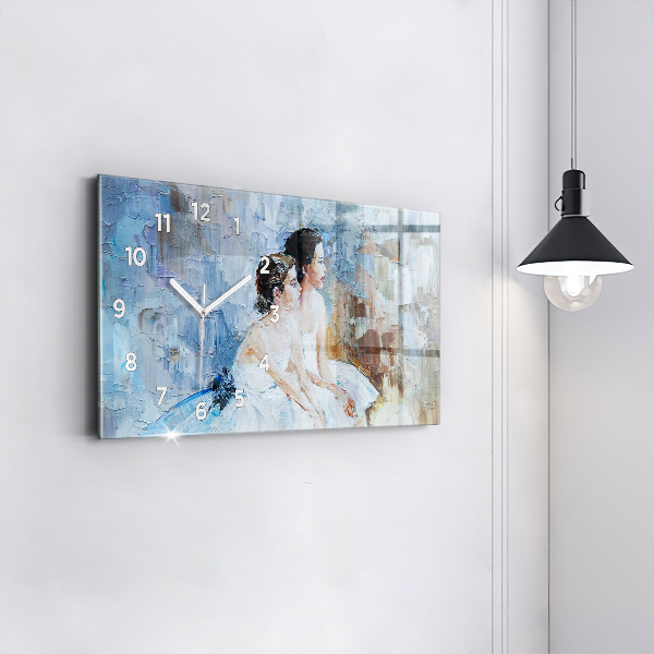 Horloge rectangulaire horizontale Jeunes ballerines