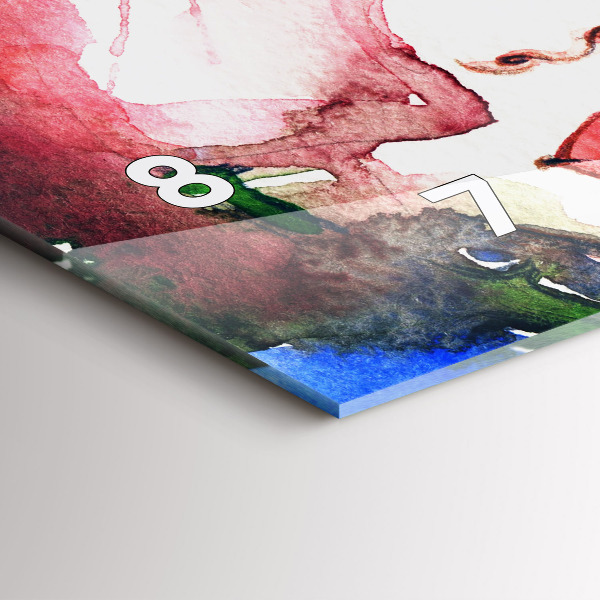 Horloge rectangulaire horizontale 'portrait coloré d''une femme'