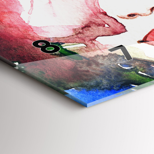 Horloge rectangulaire horizontale 'portrait coloré d''une femme'