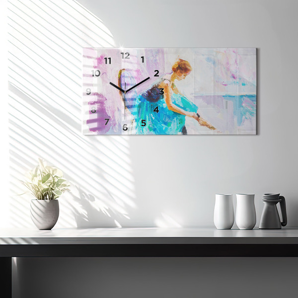 Horloge rectangulaire horizontale Préparation de la ballerine