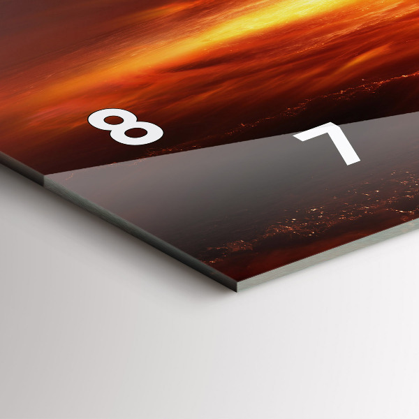 Horloge rectangulaire horizontale 'Explosion d''une bombe atomique'