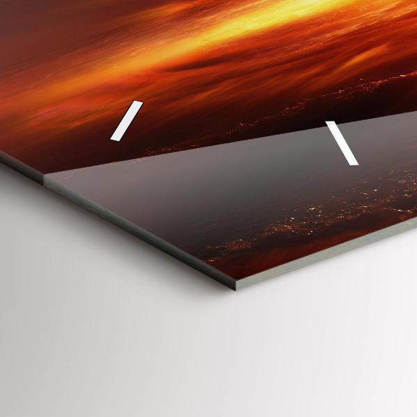 Horloge rectangulaire horizontale 'Explosion d''une bombe atomique'