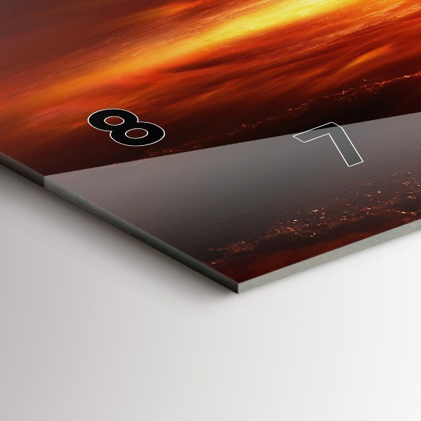 Horloge rectangulaire horizontale 'Explosion d''une bombe atomique'