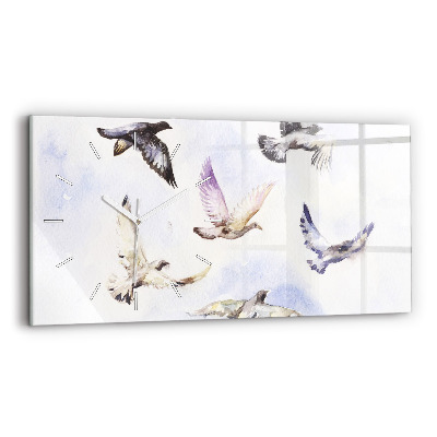 Horloge rectangulaire horizontale Oiseaux en vol