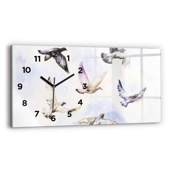 Horloge rectangulaire horizontale Oiseaux en vol