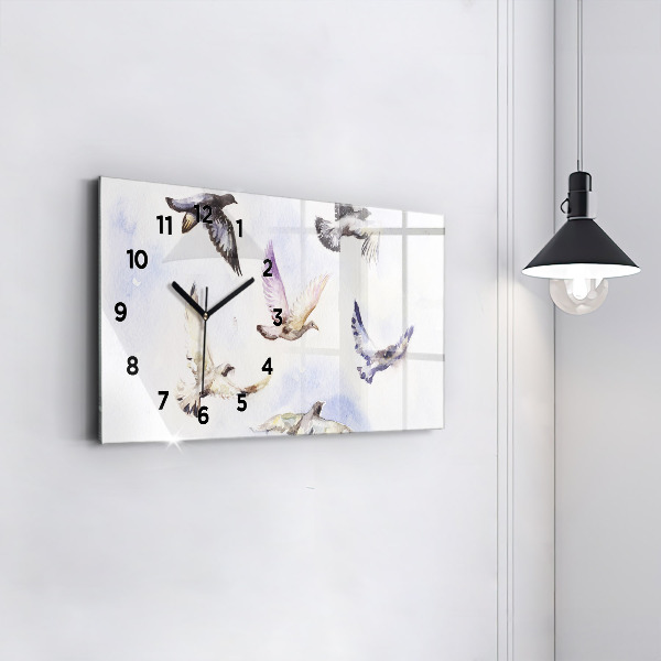 Horloge rectangulaire horizontale Oiseaux en vol