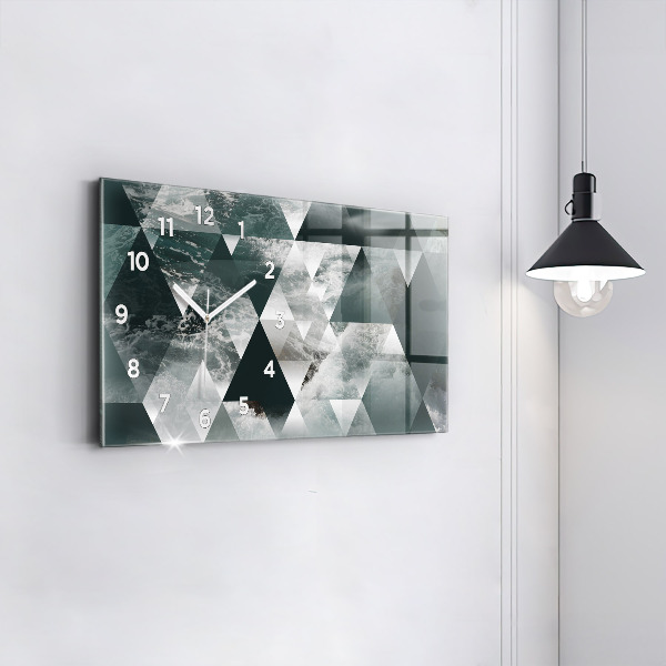 Horloge rectangulaire horizontale Vagues de la mer abstraites