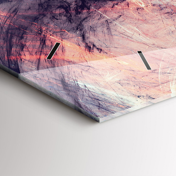 Horloge murale horizontale Peinture abstraite