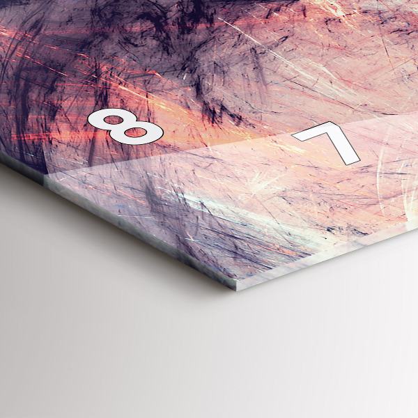 Horloge murale horizontale Peinture abstraite