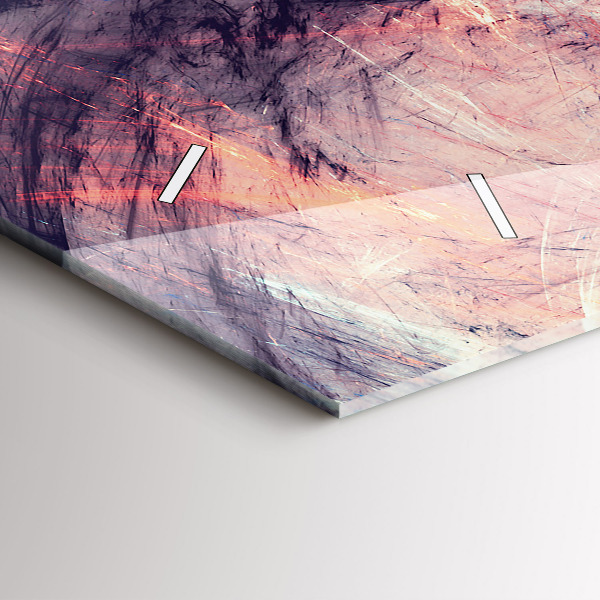 Horloge murale horizontale Peinture abstraite