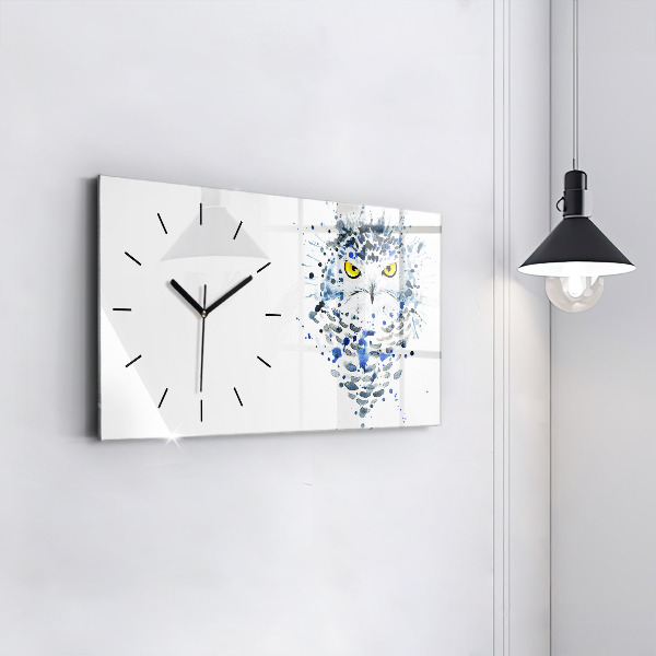 Horloge murale horizontale Regard de hibou