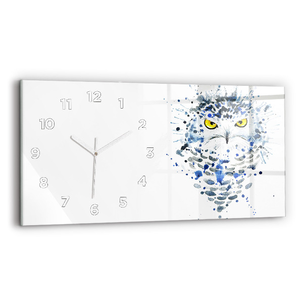 Horloge murale horizontale Regard de hibou