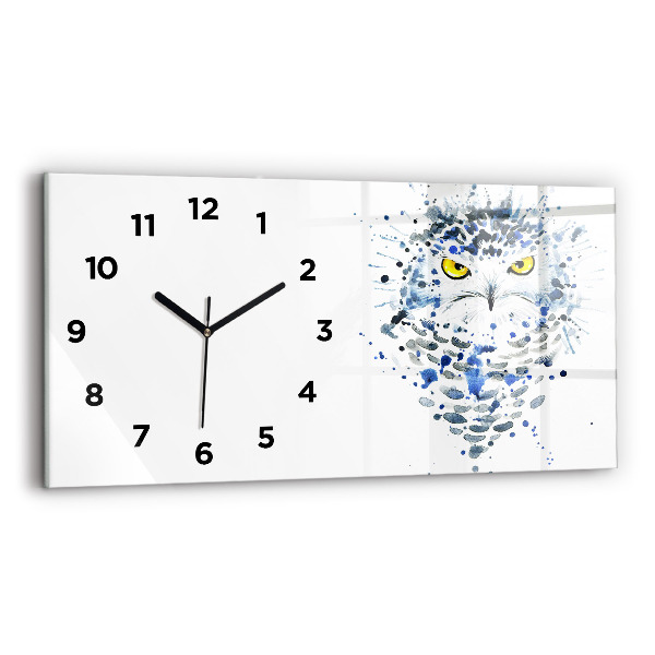 Horloge murale horizontale Regard de hibou