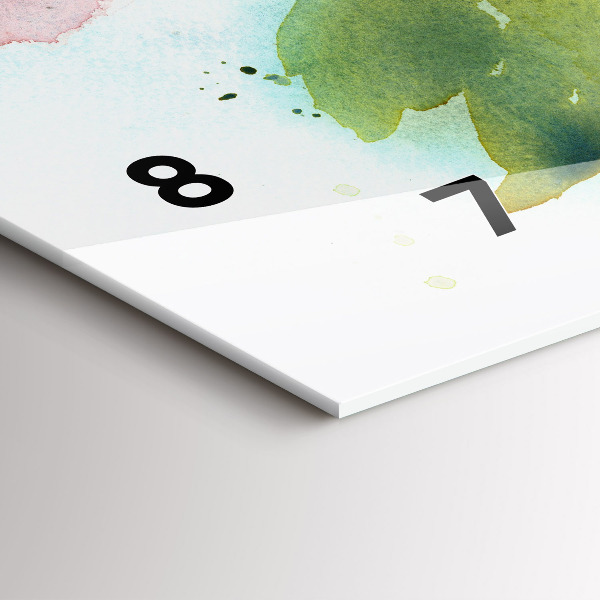 Horloge murale horizontale Aquarelle de roses dans un vase