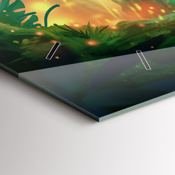 Horloge murale horizontale Enfants dans une forêt de conte de fées