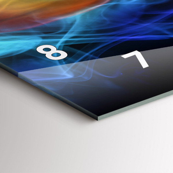 Horloge rectangulaire horizontale Lignes colorées abstraites