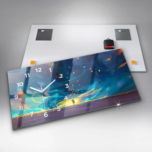 Horloge murale horizontale Bébé et ballons