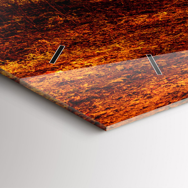 Horloge murale horizontale Paysage forestier au soleil