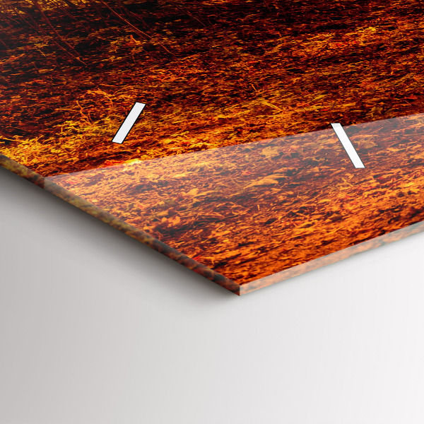 Horloge murale horizontale Paysage forestier au soleil