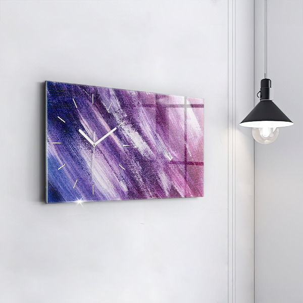 Horloge murale horizontale Texture de peinture acrylique