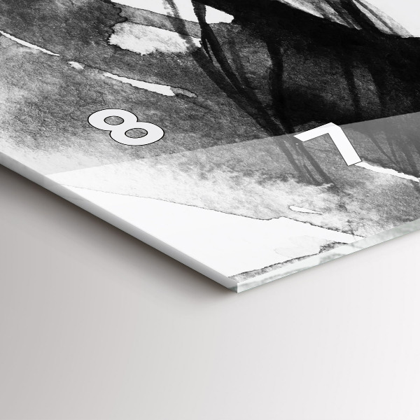 Horloge murale horizontale Portrait de femme aquarelle