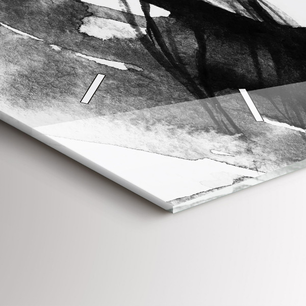 Horloge murale horizontale Portrait de femme aquarelle