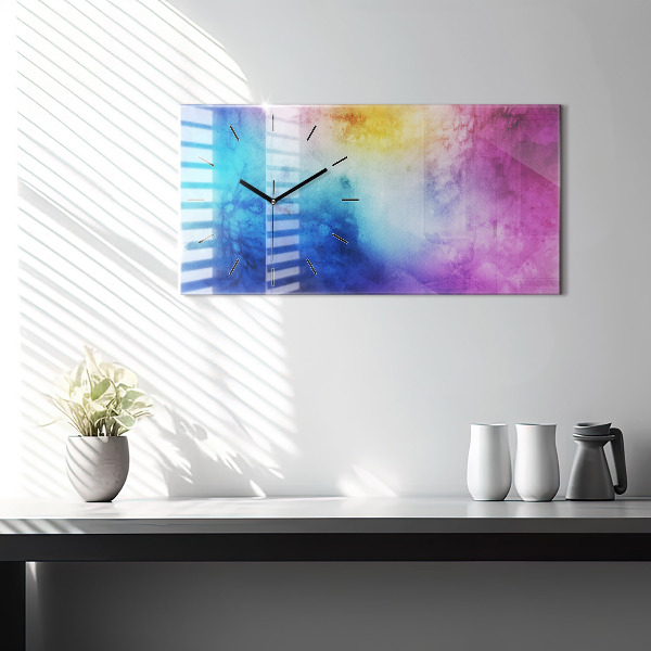 Horloge murale horizontale Taches colorées