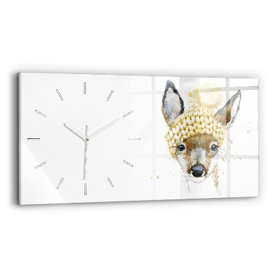 Horloge murale horizontale Un cerf
