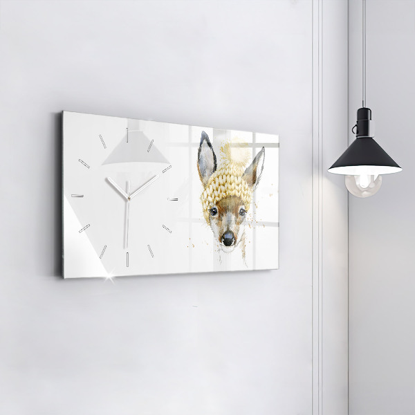 Horloge murale horizontale Un cerf