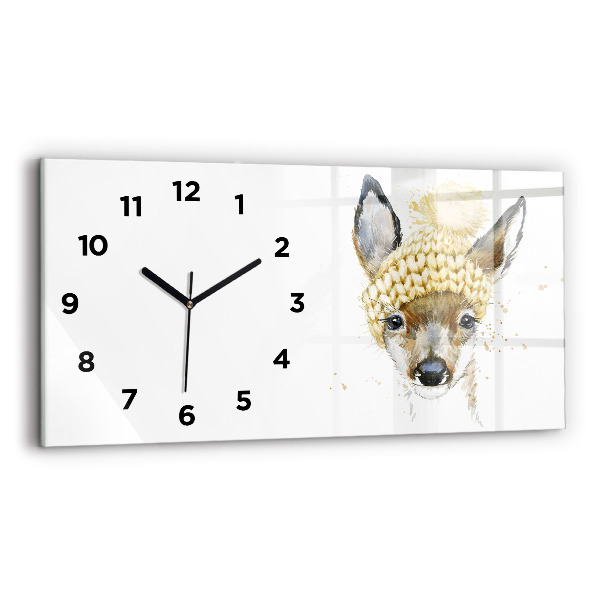 Horloge murale horizontale Un cerf