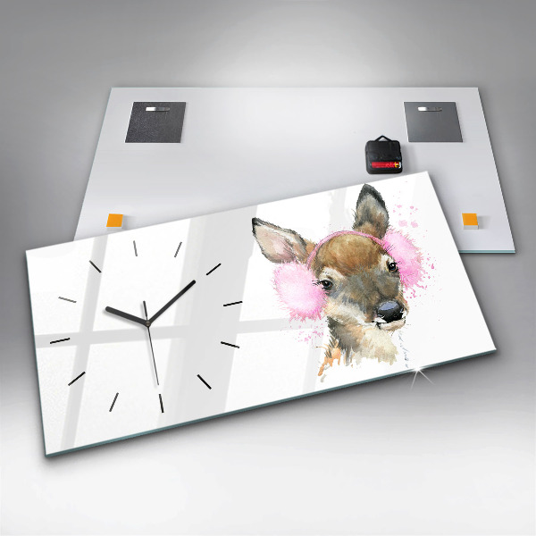 Horloge murale horizontale Cerf des forêts