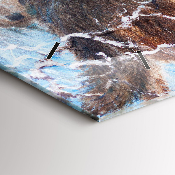 Horloge murale horizontale Les loups dans la forêt