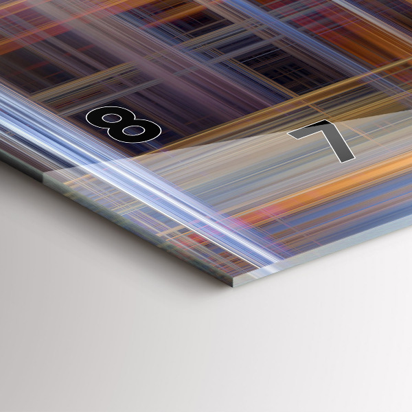 Horloge murale horizontale Géométrie abstraite