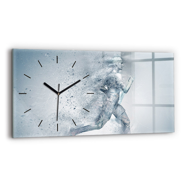 Horloge murale horizontale Homme qui court