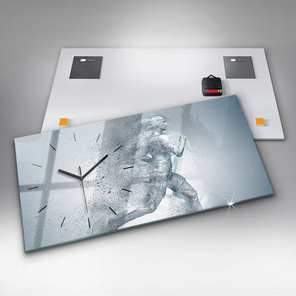 Horloge murale horizontale Homme qui court