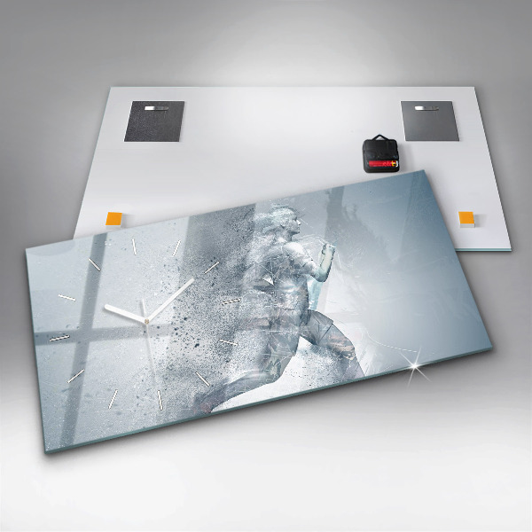 Horloge murale horizontale Homme qui court