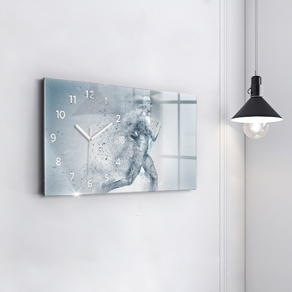 Horloge murale horizontale Homme qui court