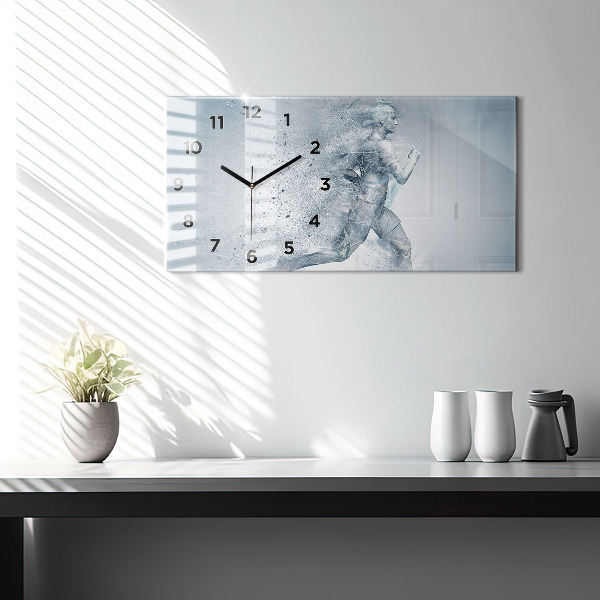 Horloge murale horizontale Homme qui court
