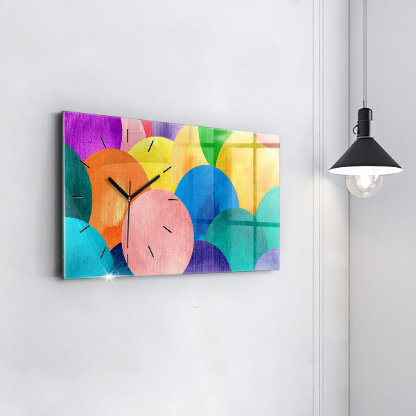 Horloge murale horizontale Cercles abstraits