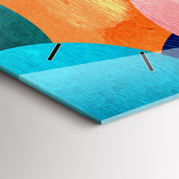 Horloge murale horizontale Cercles abstraits