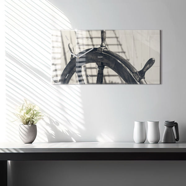 Horloge murale horizontale Navire antique