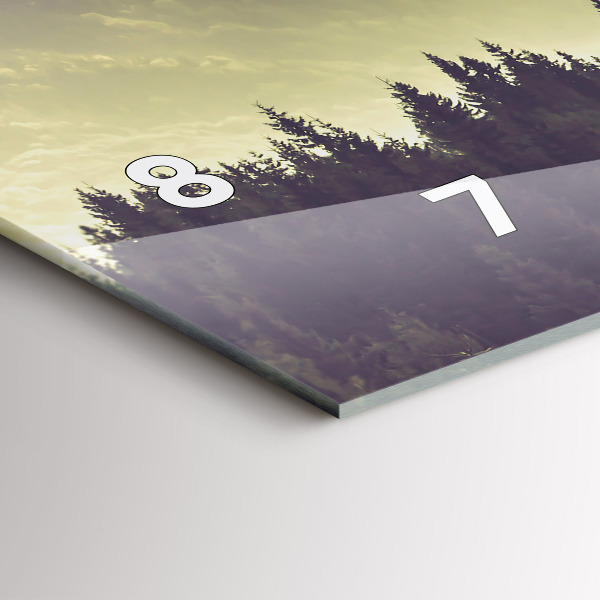 Horloge murale horizontale Pentes des montagnes brumeuses