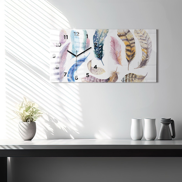 Horloge murale horizontale 'Illustration d''art rétro'