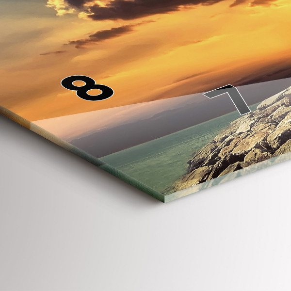 Horloge murale horizontale Phare sur la mer