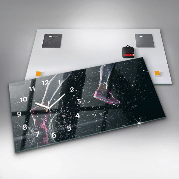 Horloge murale horizontale Mode de vie sain et course à pied