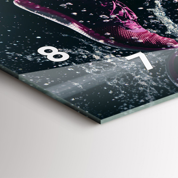 Horloge murale horizontale Mode de vie sain et course à pied