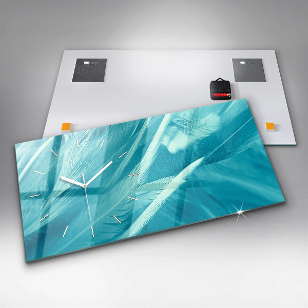 Horloge murale horizontale Vert turquoise vintage